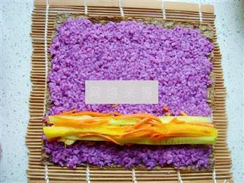 紫薯肉松寿司卷的做法图解11