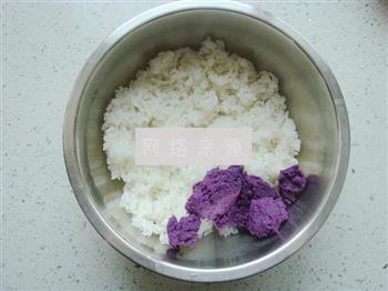 紫薯肉松寿司卷的做法图解3