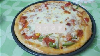 鲜虾火腿肠披萨的做法步骤12