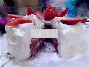 红丝绒草莓蛋糕的做法步骤16