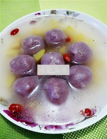 银耳紫薯水果汤圆的做法图解10
