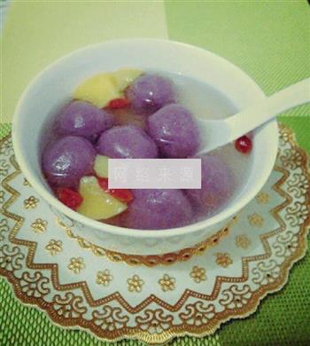 银耳紫薯水果汤圆的做法步骤11