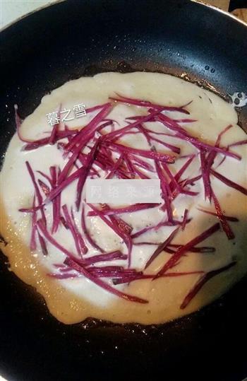 奶香紫薯丝饼的做法图解4