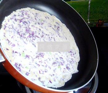 紫甘蓝鸡蛋饼的做法图解7