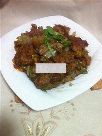 南煎丸子烩白菜的做法步骤5