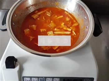 泡菜年糕豆腐汤的做法图解6