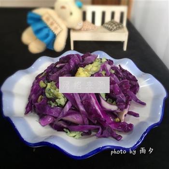 紫甘蓝炒鸡蛋的做法步骤8