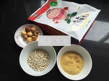 无花果红枣二米粥的做法步骤1