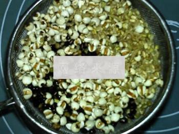 糙米红豆薏仁浆的做法图解2