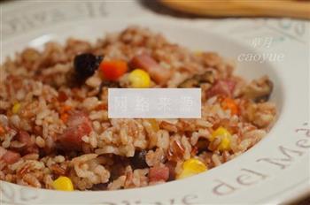 红糙米咸肉香菇焖饭的做法图解5