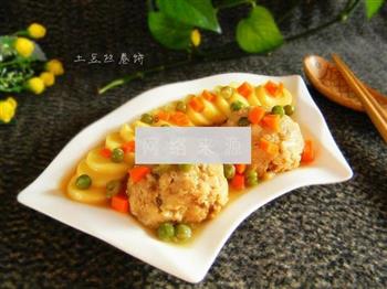 清蒸豆腐狮子头的做法步骤10
