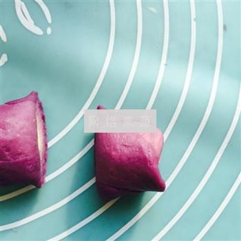 紫薯玫瑰花环馒头的做法图解11