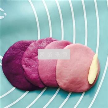 紫薯玫瑰花环馒头的做法图解9