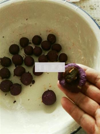 南瓜紫薯糯米汤圆的做法图解3