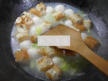 白菜油条煮汤圆的做法步骤6