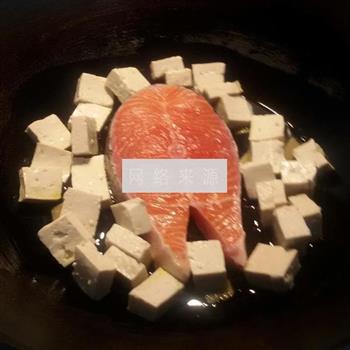 三文鱼炖豆腐的做法步骤6