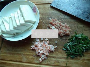 虾仁肉末豆腐的做法步骤1