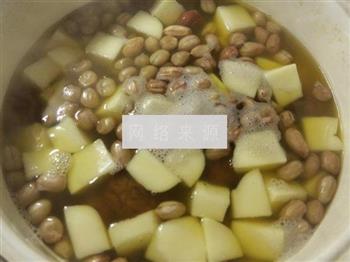 花生米荔枝煮年糕的做法步骤7