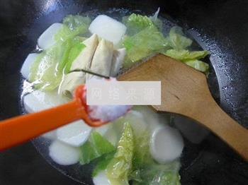 圆白菜面结年糕汤的做法步骤6