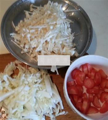 金针菇味噌汤的做法步骤2