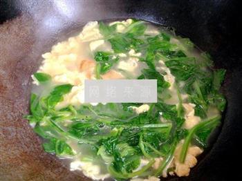 豌豆尖鸡蛋汤的做法图解5