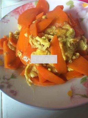 胡萝卜炒鸡蛋的做法步骤6