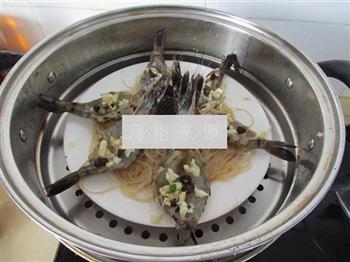 蒜蓉粉丝蒸大虾的做法步骤7