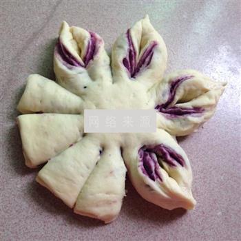 太阳花紫薯包的做法步骤12