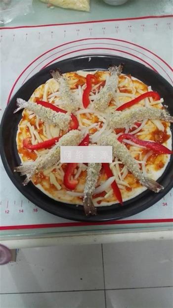 无边凤尾虾披萨的做法图解14