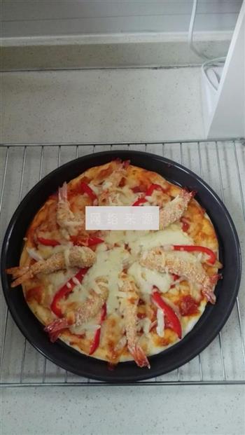 无边凤尾虾披萨的做法图解15