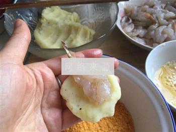土豆泥芝士虾球的做法图解5