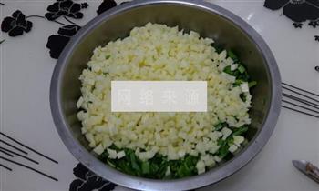 韭菜土豆馅儿莜面饺子的做法步骤2