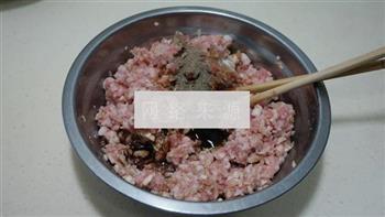 微波炉版口蘑酿肉的做法步骤4