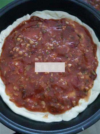 火腿腊肉虾仁披萨的做法步骤15