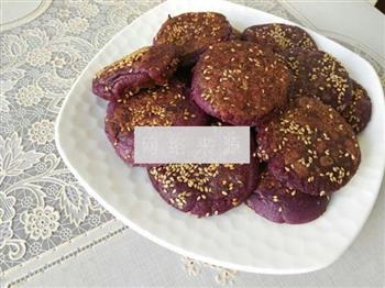 奶香紫薯饼的做法步骤8
