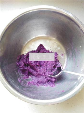 豆沙紫薯糯米饼的做法图解2