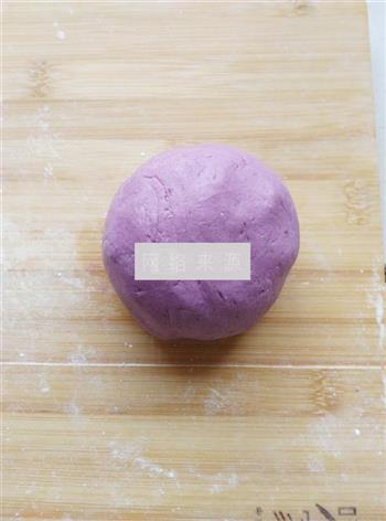 豆沙紫薯糯米饼的做法图解4