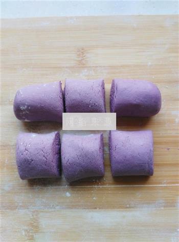 豆沙紫薯糯米饼的做法步骤5