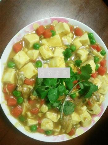 咖喱蛤蜊烩豆腐的做法步骤11