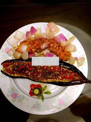 烤茄子之香煎三文鱼的做法步骤10