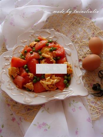 西红柿豌豆炒鸡蛋的做法图解9