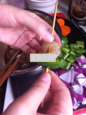 烤虾仁串的做法图解6