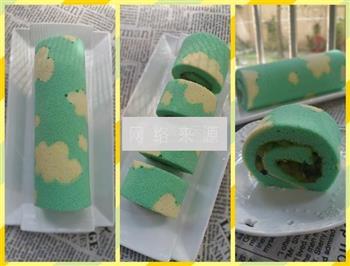 云朵彩绘蛋糕卷的做法步骤5