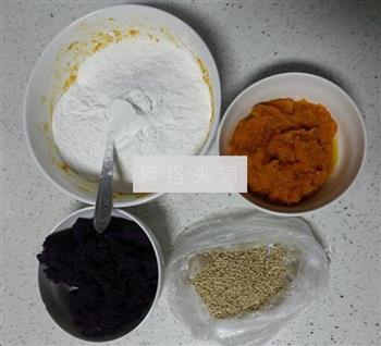 自制紫薯南瓜饼的做法步骤1