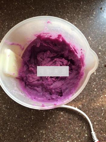 奶香紫薯豆沙包的做法图解6