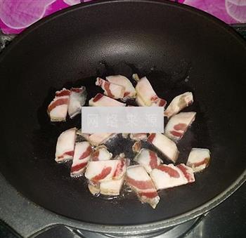 咸肉炒青菜苔的做法步骤2