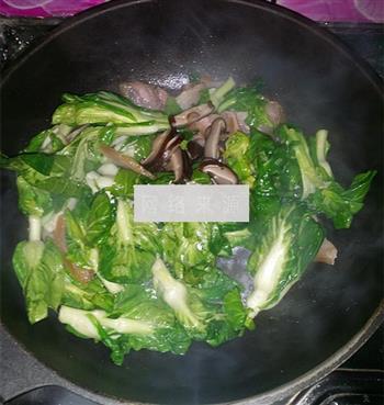 咸肉炒青菜苔的做法步骤4