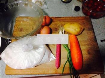 鸡蛋土豆胡萝卜煎饼的做法步骤1