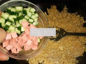 家常炒米饭的做法步骤9