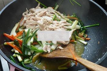 虾米肉丝炒荞菜的做法图解7
